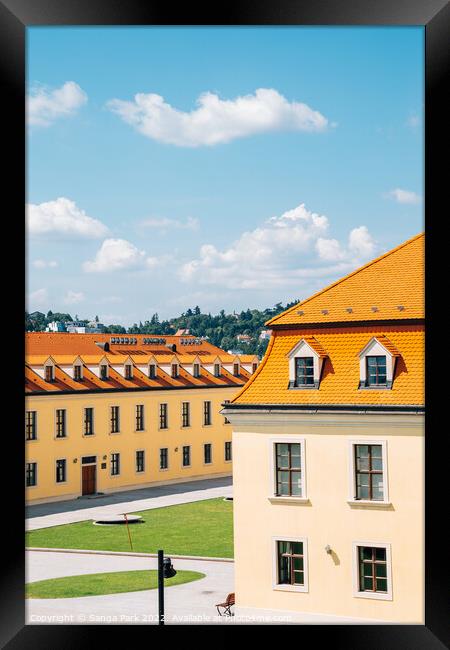 Bratislava castle in Slovakia Framed Print by Sanga Park