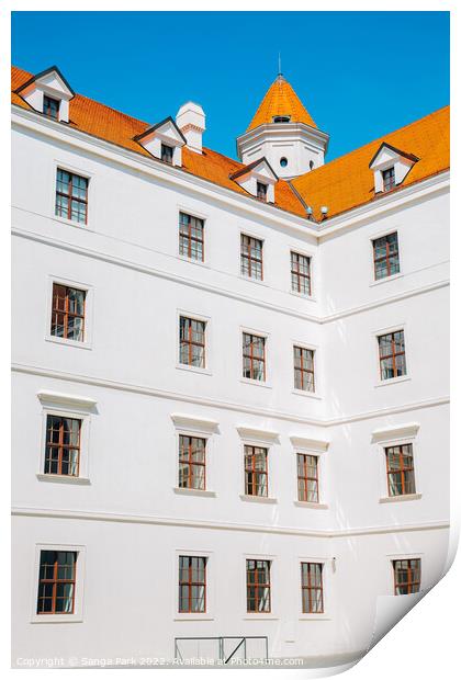 Bratislava castle in Slovakia Print by Sanga Park