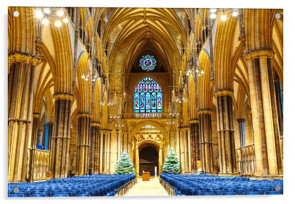 Lincoln Cathedral Interior  Acrylic by Alison Chambers