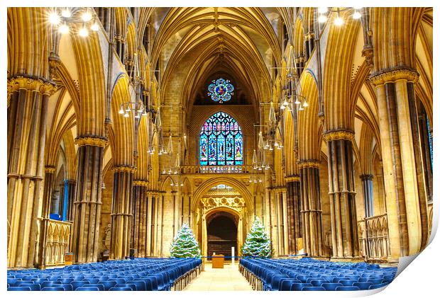 Lincoln Cathedral Interior  Print by Alison Chambers