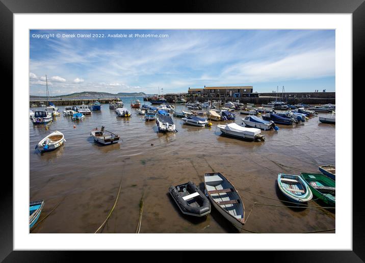Lyme Regis Harbour Framed Mounted Print by Derek Daniel