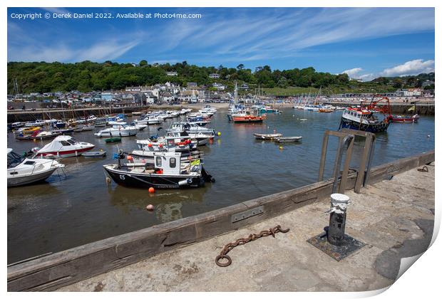 Lyme Regis Harbour Print by Derek Daniel