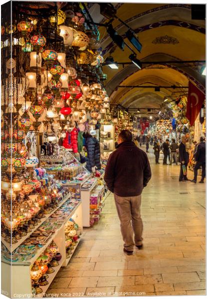 View of the the Grand Bazaar in Istanbul Canvas Print by Turgay Koca