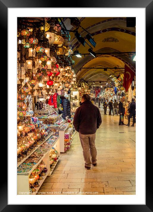 View of the the Grand Bazaar in Istanbul Framed Mounted Print by Turgay Koca