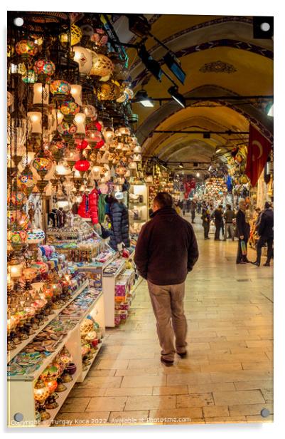 View of the the Grand Bazaar in Istanbul Acrylic by Turgay Koca