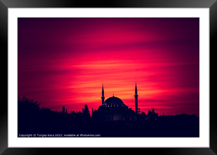 Ottoman style mosque in Istanbul Framed Mounted Print by Turgay Koca