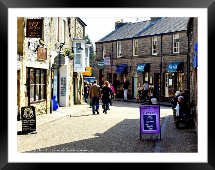 Bath street, Bakewell, Derbyshire, UK. Framed Mounted Print by john hill