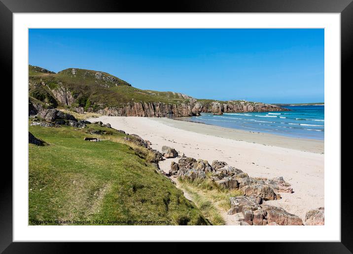 Ceannabeine Beach and Rubha na Griosaich, Durness Framed Mounted Print by Keith Douglas