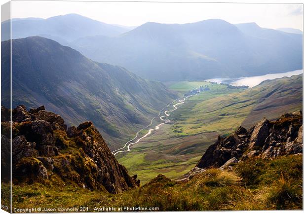 Buttermere As Seen From Dale Head Canvas Print by Jason Connolly