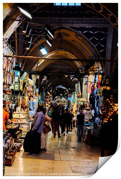 The Grand Bazaar is one of the largest and oldest covered market Print by Turgay Koca