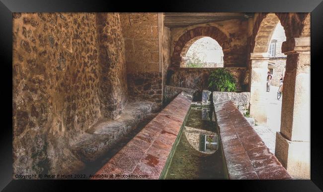 The Old Public Washhouse of Valldemossa Framed Print by Peter F Hunt