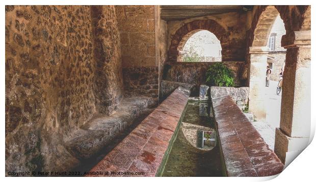 The Old Public Washhouse of Valldemossa Print by Peter F Hunt
