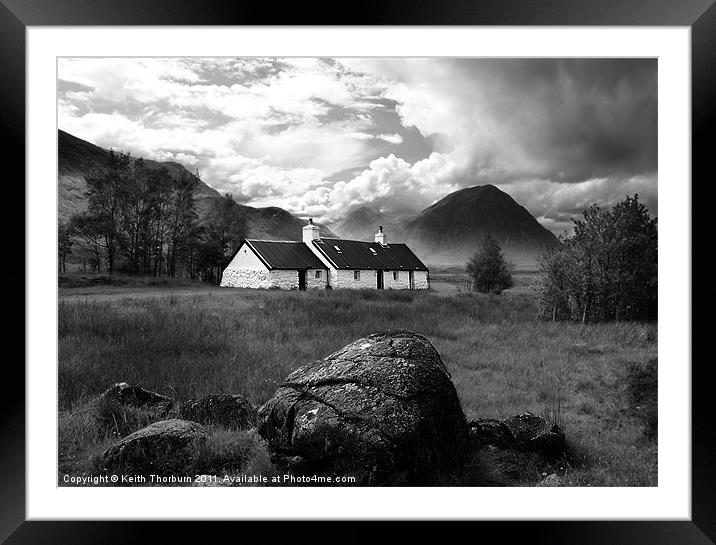 Black Rock Cottage Framed Mounted Print by Keith Thorburn EFIAP/b