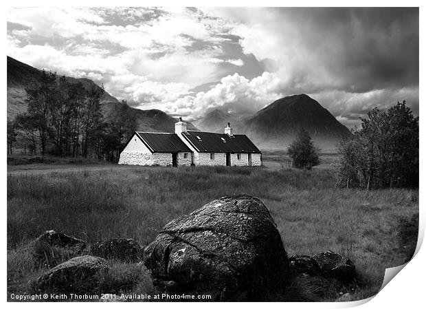 Black Rock Cottage Print by Keith Thorburn EFIAP/b