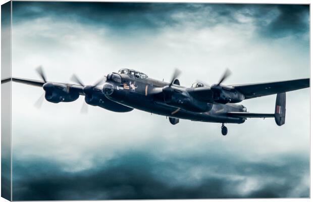 Lancaster Bomber PA474 Canvas Print by J Biggadike