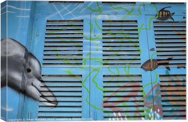 Window Shutters Vietnam Canvas Print by Kevin Plunkett