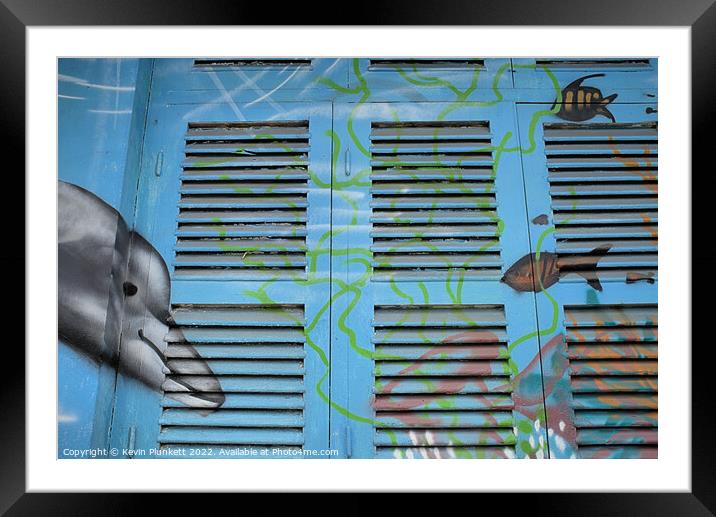 Window Shutters Vietnam Framed Mounted Print by Kevin Plunkett