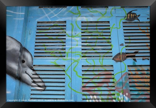 Window Shutters Vietnam Framed Print by Kevin Plunkett