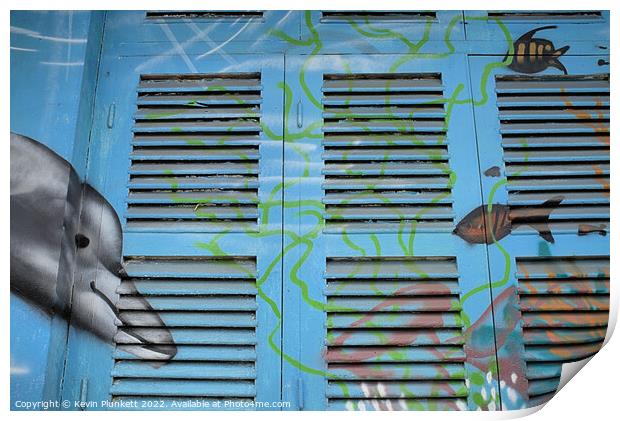 Window Shutters Vietnam Print by Kevin Plunkett