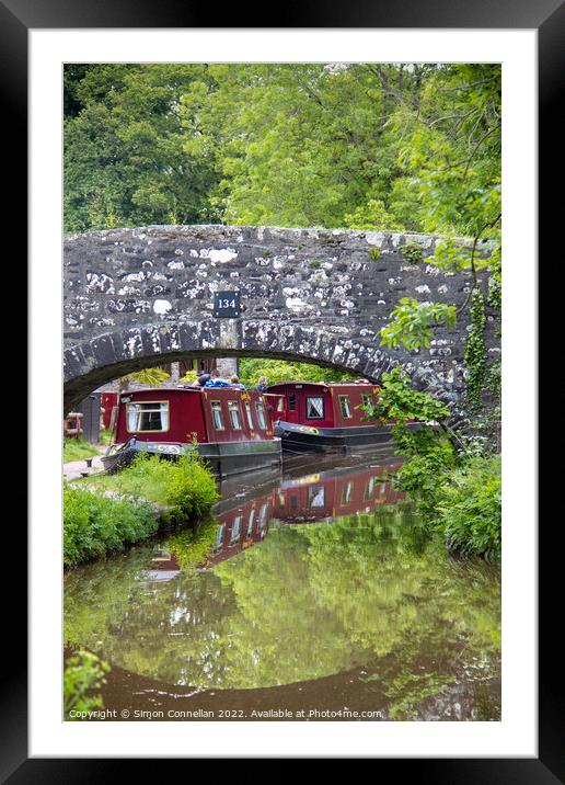 Brecon Monmouth Canal Framed Mounted Print by Simon Connellan