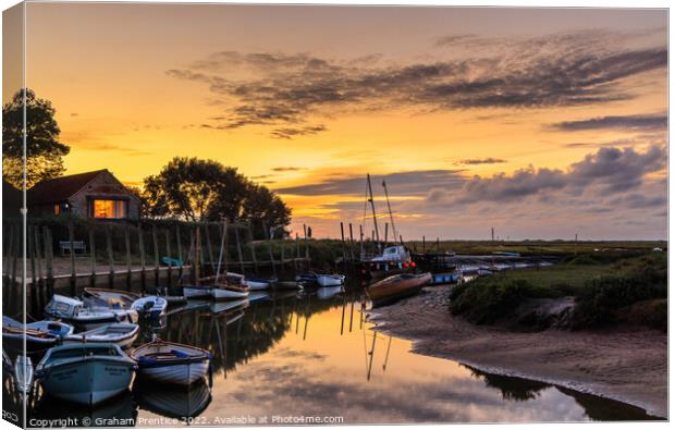 River Glaven at Blakeney Quay Canvas Print by Graham Prentice