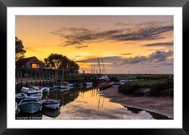 River Glaven at Blakeney Quay Framed Mounted Print by Graham Prentice