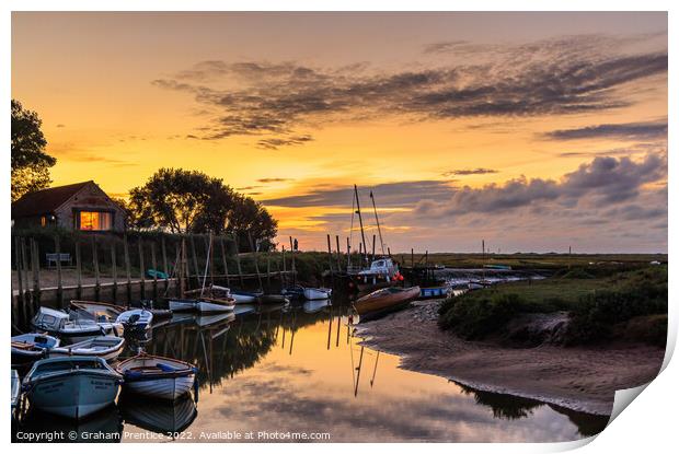 River Glaven at Blakeney Quay Print by Graham Prentice