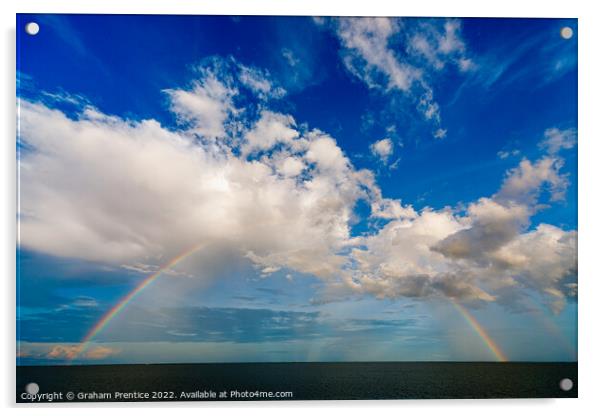 Rainbow over Tonle Sap Lake, Cambodia Acrylic by Graham Prentice