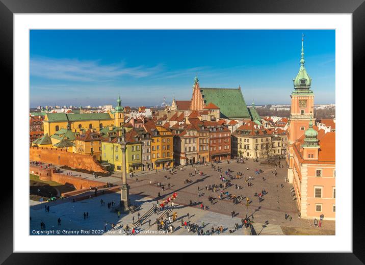 Castle Square Warsaw Framed Mounted Print by Margaret Ryan