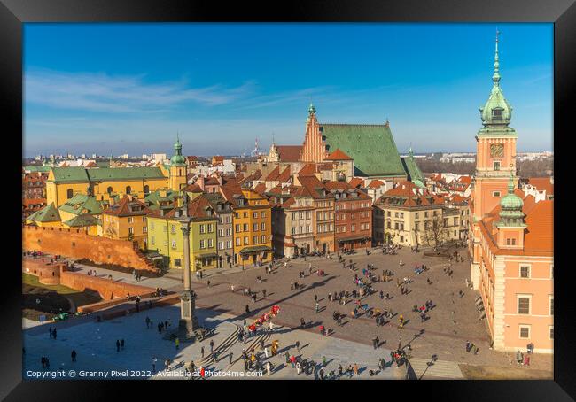 Castle Square Warsaw Framed Print by Margaret Ryan