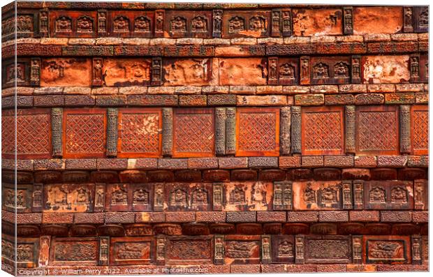 Ancient Bricks Details Buddhist Iron Pagoda Kaifeng Henan China Canvas Print by William Perry