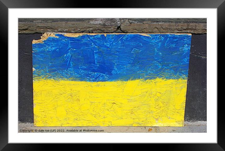 Ukraine flag Framed Mounted Print by dale rys (LP)
