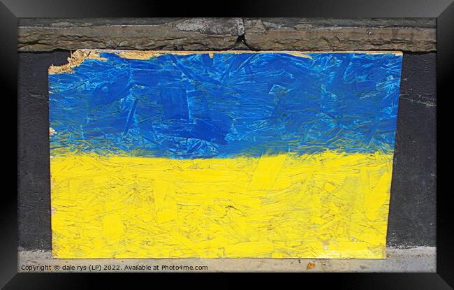 Ukraine flag Framed Print by dale rys (LP)