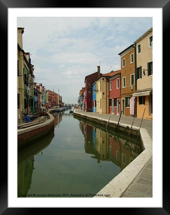 BURANO in VENICE Framed Mounted Print by Jacque Mckenzie