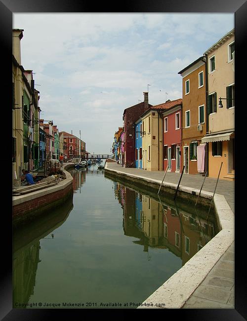 BURANO in VENICE Framed Print by Jacque Mckenzie