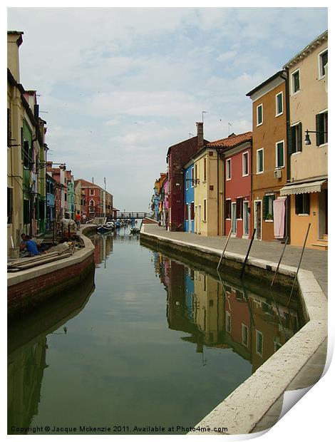 BURANO in VENICE Print by Jacque Mckenzie