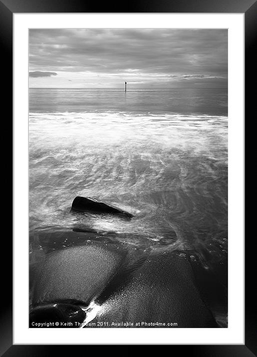 Foxton Sands BW Framed Mounted Print by Keith Thorburn EFIAP/b