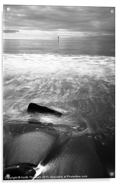 Foxton Sands BW Acrylic by Keith Thorburn EFIAP/b