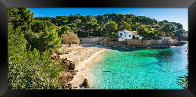 Beach Cala Gat, beautiful seaside bay of Mallorca  Framed Print by Alex Winter