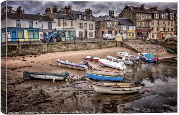 Tranquil Boats at Millport Harbour Canvas Print by Rodney Hutchinson