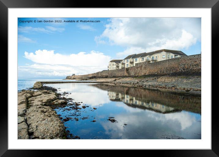 Coastal View Saltcoats North Ayshire Scotland  Framed Mounted Print by Iain Gordon