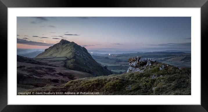 Chrome Hill before sunrise Framed Mounted Print by Gavin Duxbury