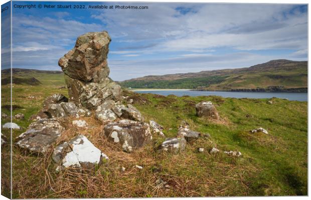 Calgary bay on the isle of mull Canvas Print by Peter Stuart