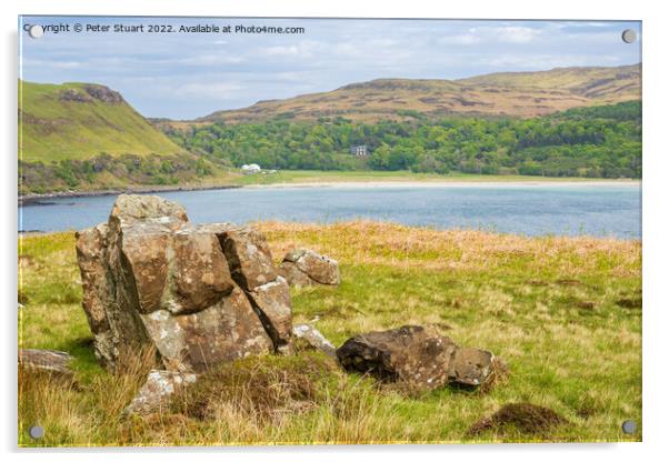 Calgary bay on the isle of mull Acrylic by Peter Stuart