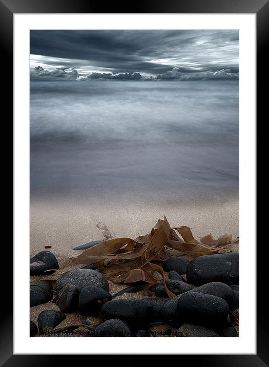 Stoned Beach Framed Mounted Print by Keith Thorburn EFIAP/b