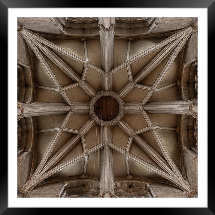 Magnificent Arched Ceiling of Durham Cathedral Framed Mounted Print by Stuart Jack