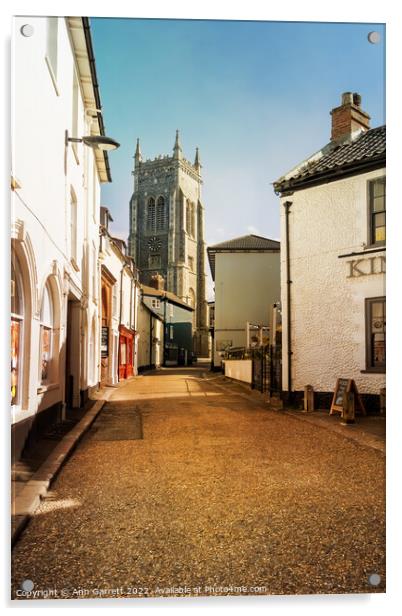 Cromer Parish Church from the High Street Acrylic by Ann Garrett