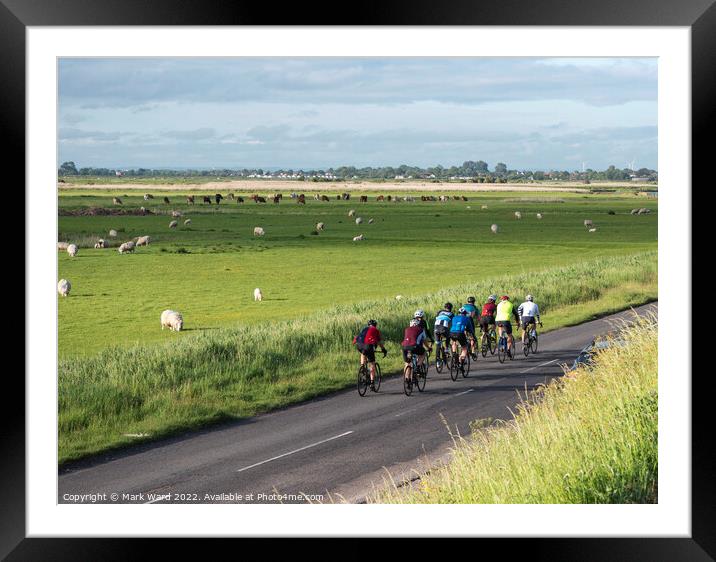 Cycling through Pett Level. Framed Mounted Print by Mark Ward