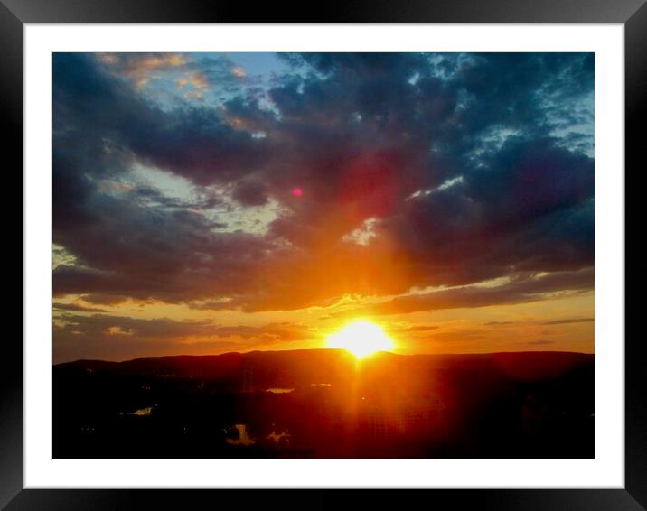 Sunset Framed Mounted Print by Stephanie Moore