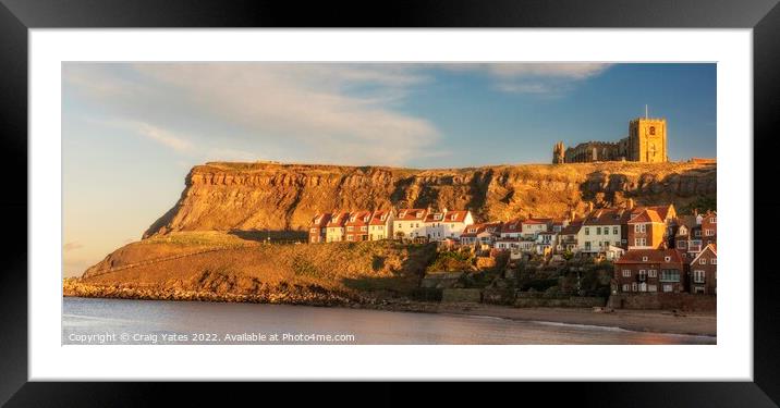 Whitby evening light Framed Mounted Print by Craig Yates